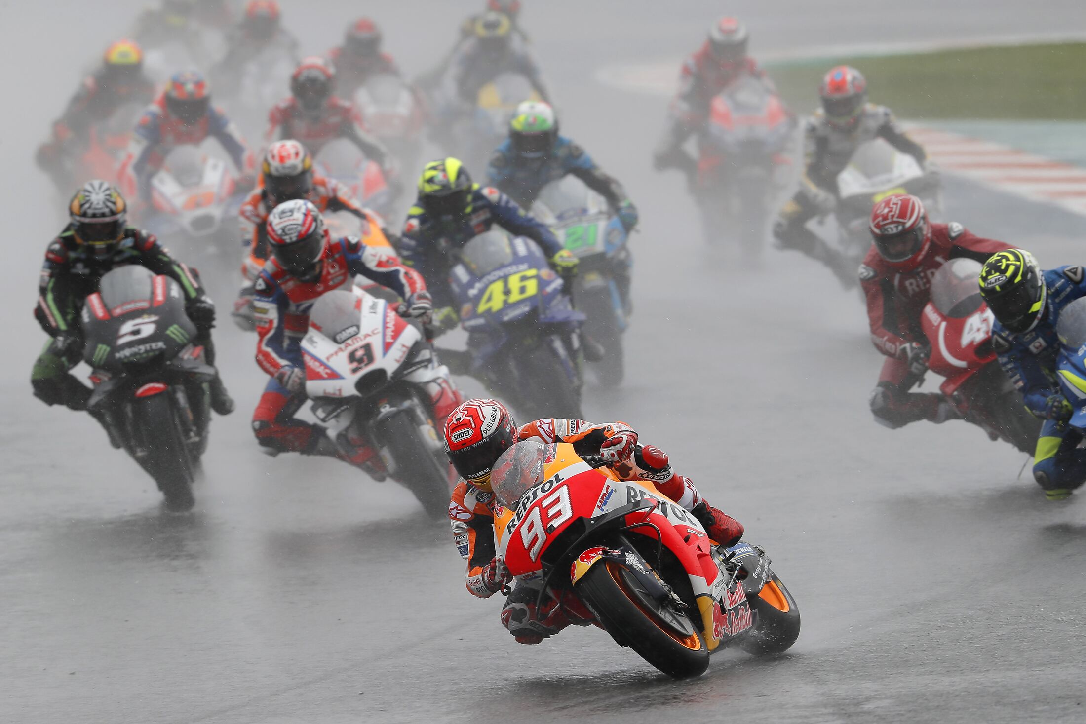 MotoGP rider at Ricardo Tormo circuit in Valencia